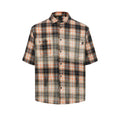 Remedy Vintage Loose Checked Short Sleeve Shirt