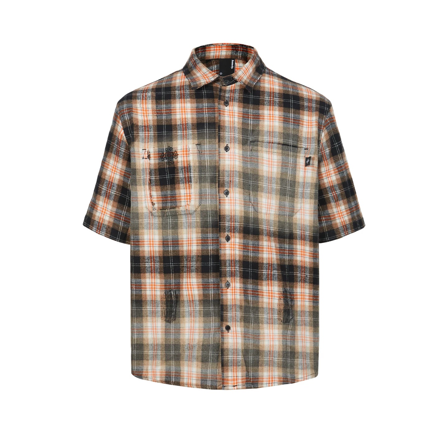 Remedy Vintage Loose Checked Short Sleeve Shirt