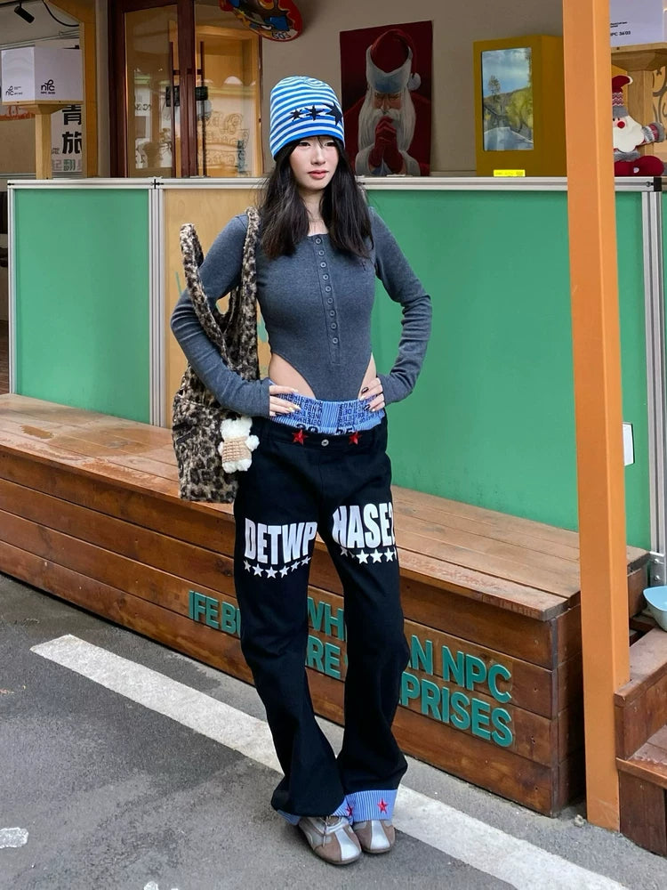 DETW Double Waist Scimitar Stacked Jeans