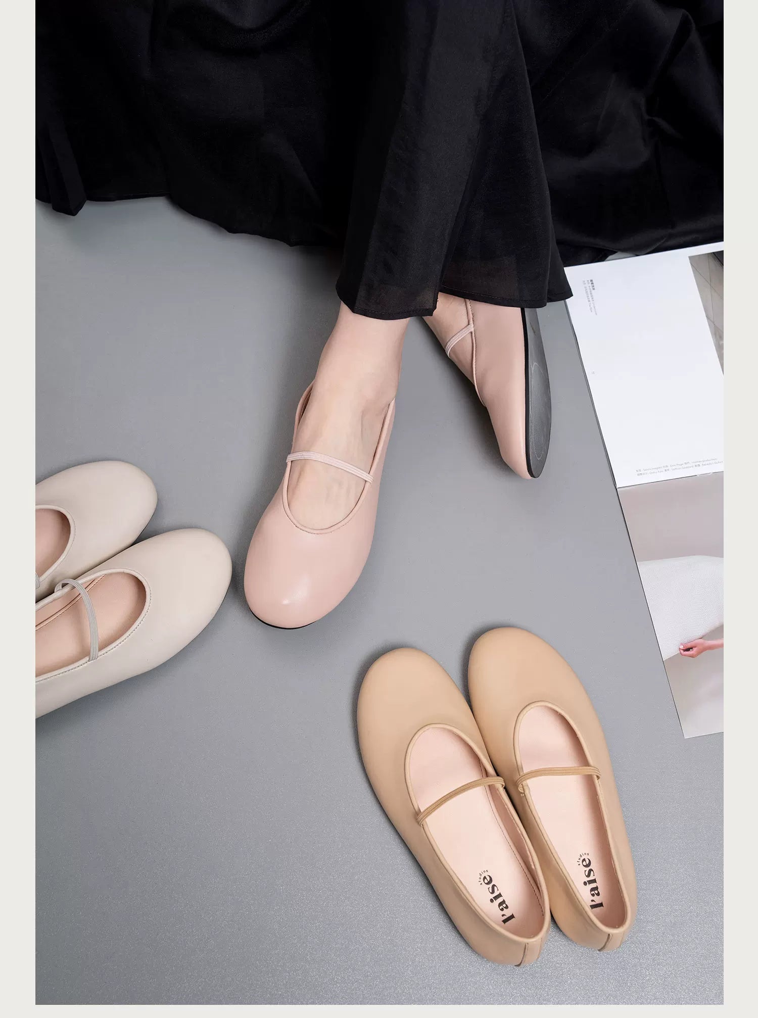 L'aise Retro Minimalist Soft Leather Shoes