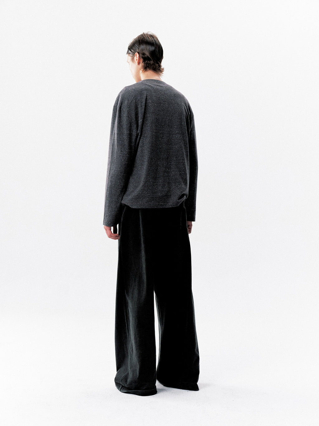 NOT UGLY Bumping Line Slack Henry Neck Bottom Long Sleeve