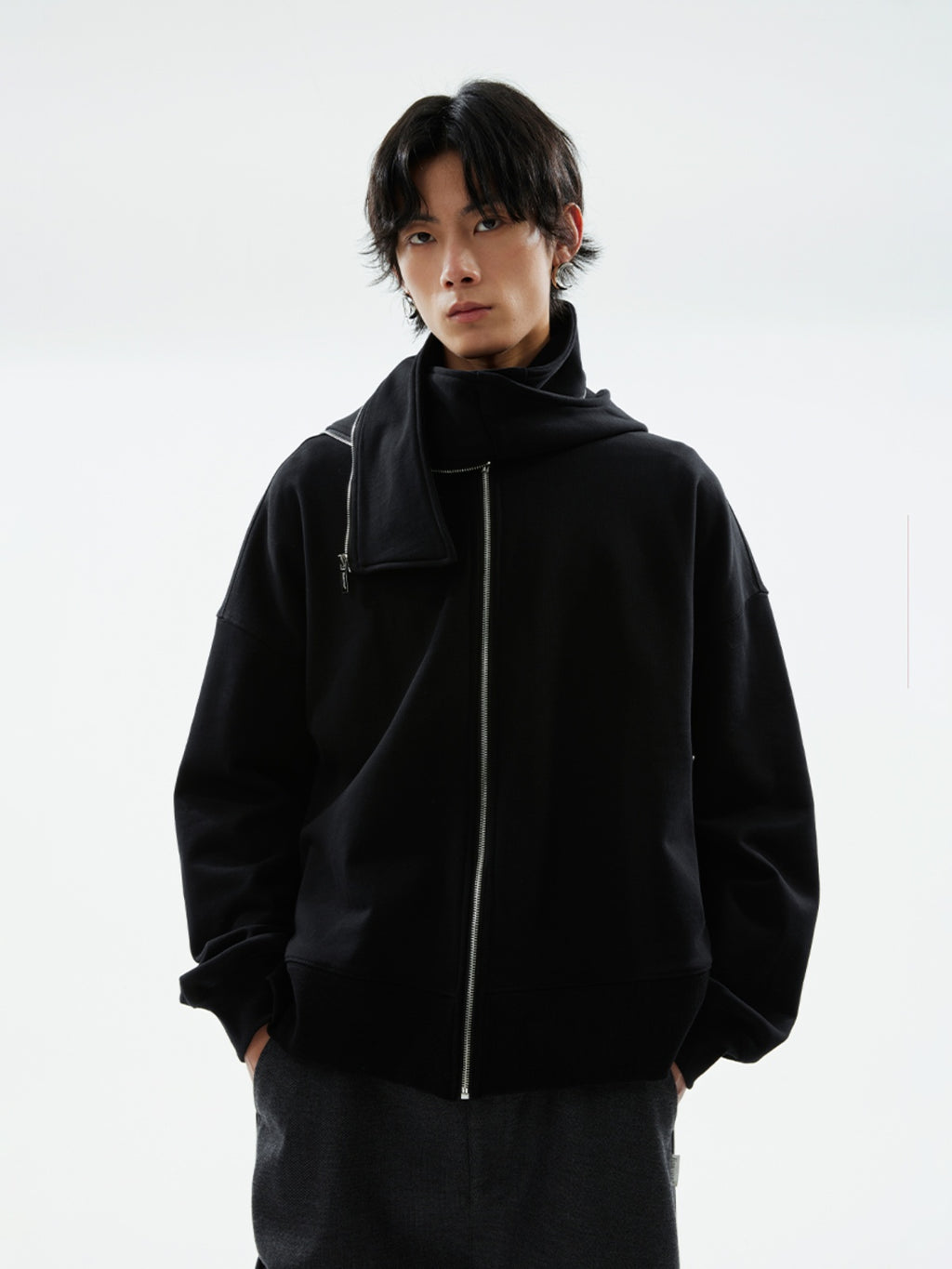 FUNKYFUN Zip-up Hooded Cardigan Jacket