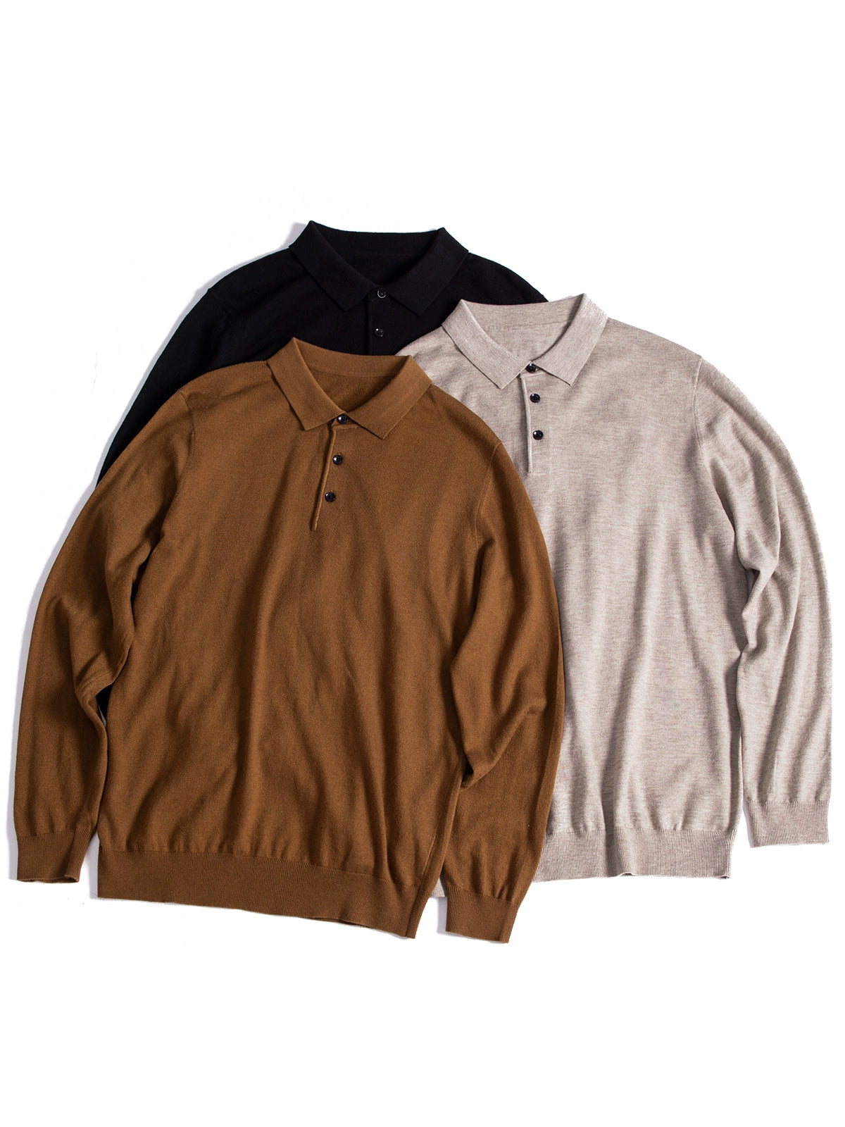 SOARIN Casual Slim-fit Lapel Sweater Bottoming Shirt