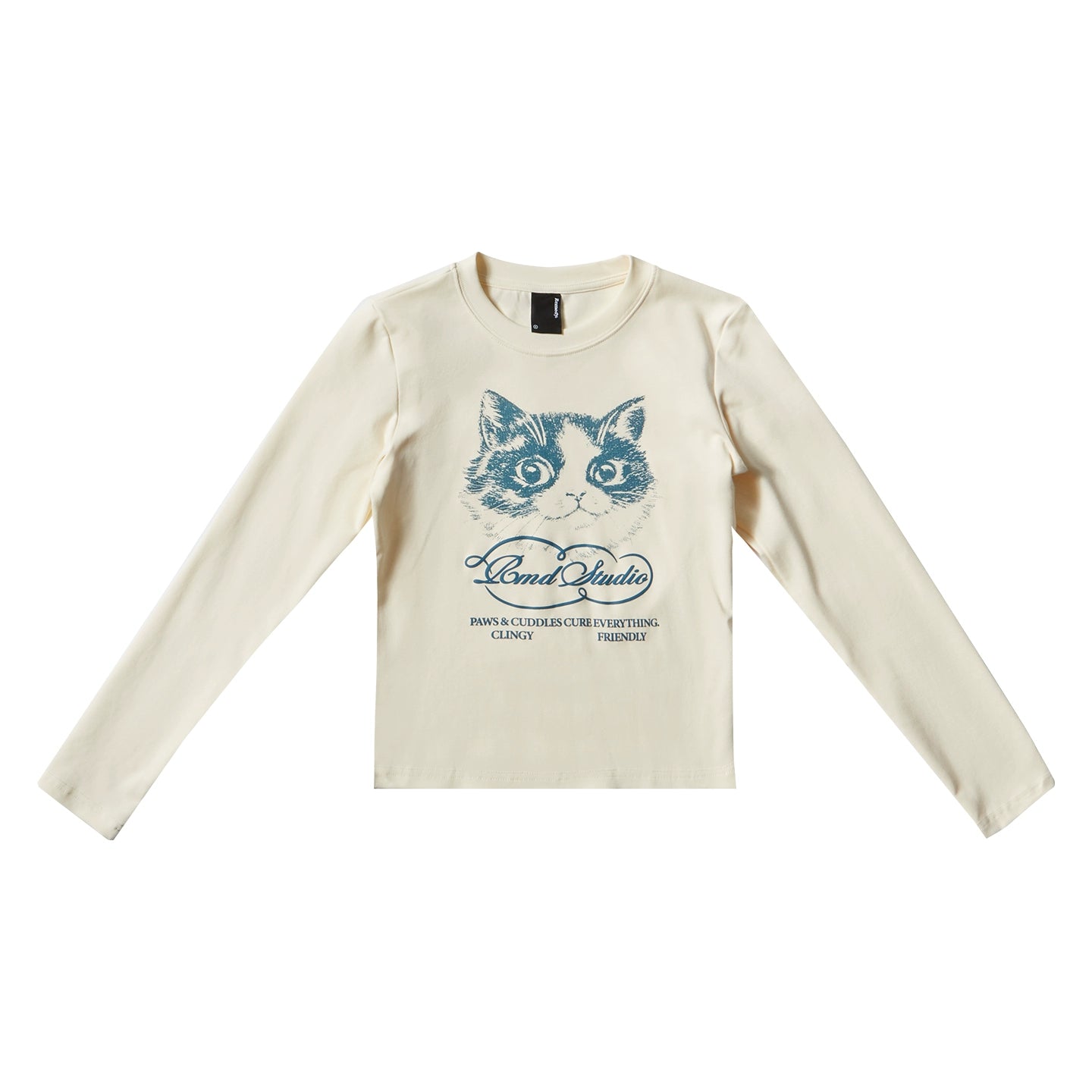 Remedy Cat Print Slim Skinny Long Sleeves