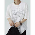 STILLYOU Funny Cat Photo POSE Printed Tee