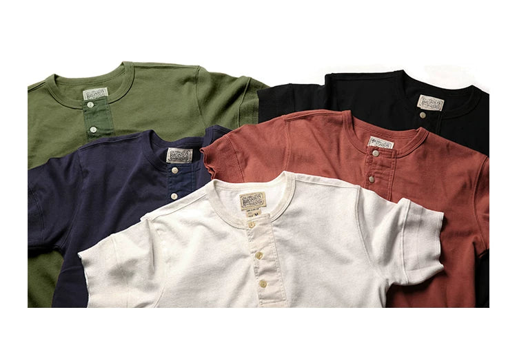 BRONSON Vintage Henry Collar Bottom Casual Tee