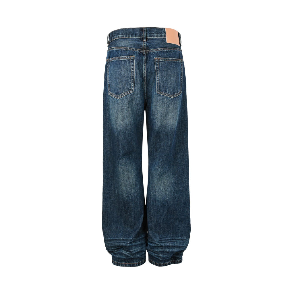 MADEEXTREME Blue Cat Whiskers Straight Loose Jeans