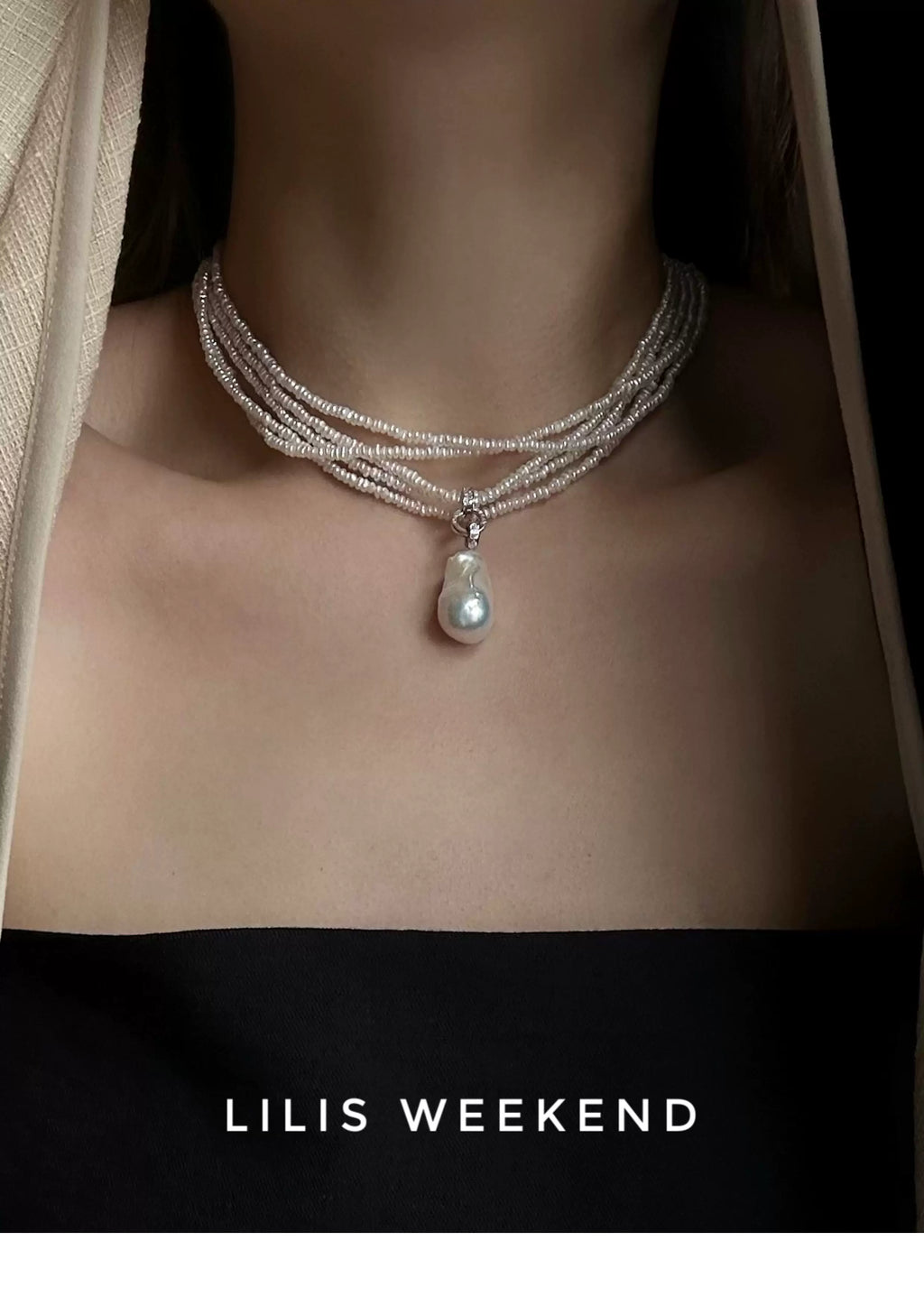 Lilis Weekend Multi-layer Natural Fine Pearl Necklace