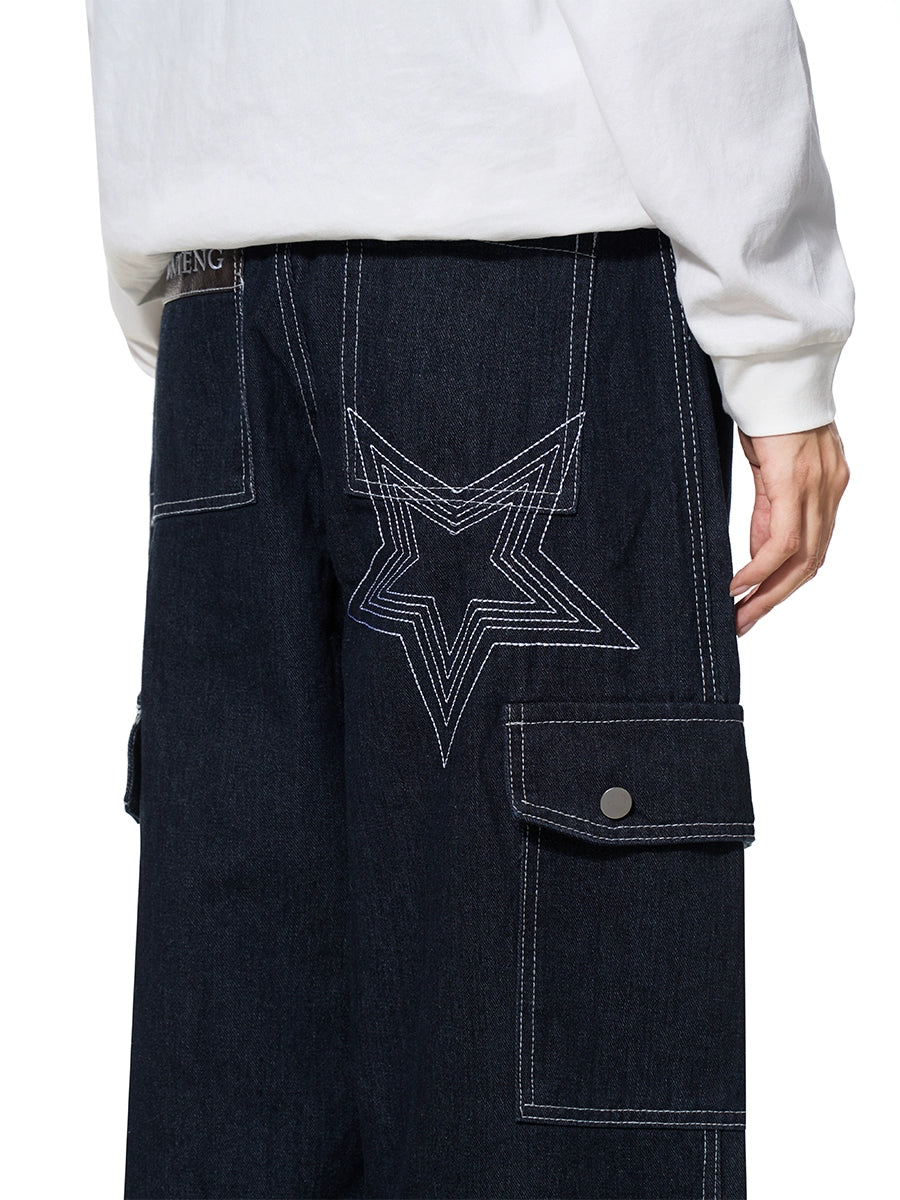 BTSG X Peoede STAR bright-line pocket tooling jeans