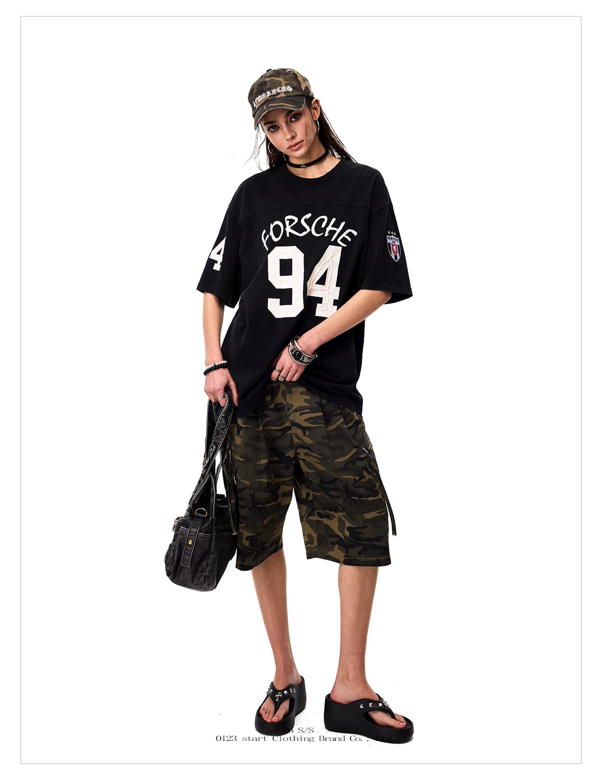 0123 Start Vintage Loose Sporty Tee