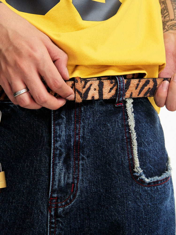 CoosRetro Vintage Versatile Tiger Rivet Anti-rust Belt