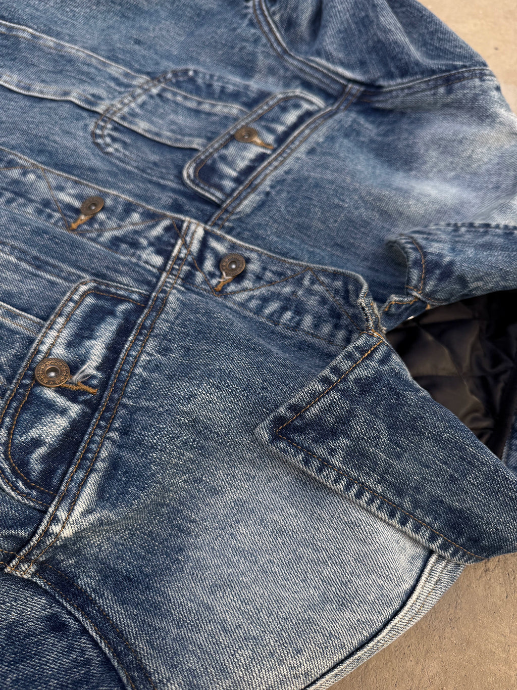 GTAL Removable Lapel Denim Jacket