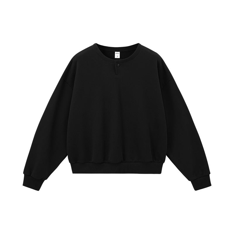 Inflation Henry Collar Loose Thermal Long Sleeves