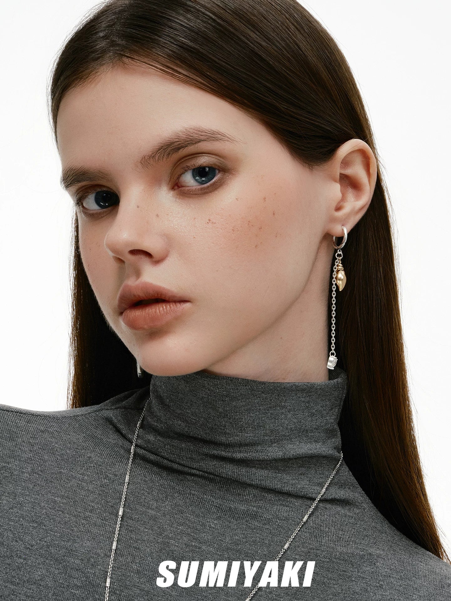 SUMIYAKI Old Retro Long Asymmetrical Earrings
