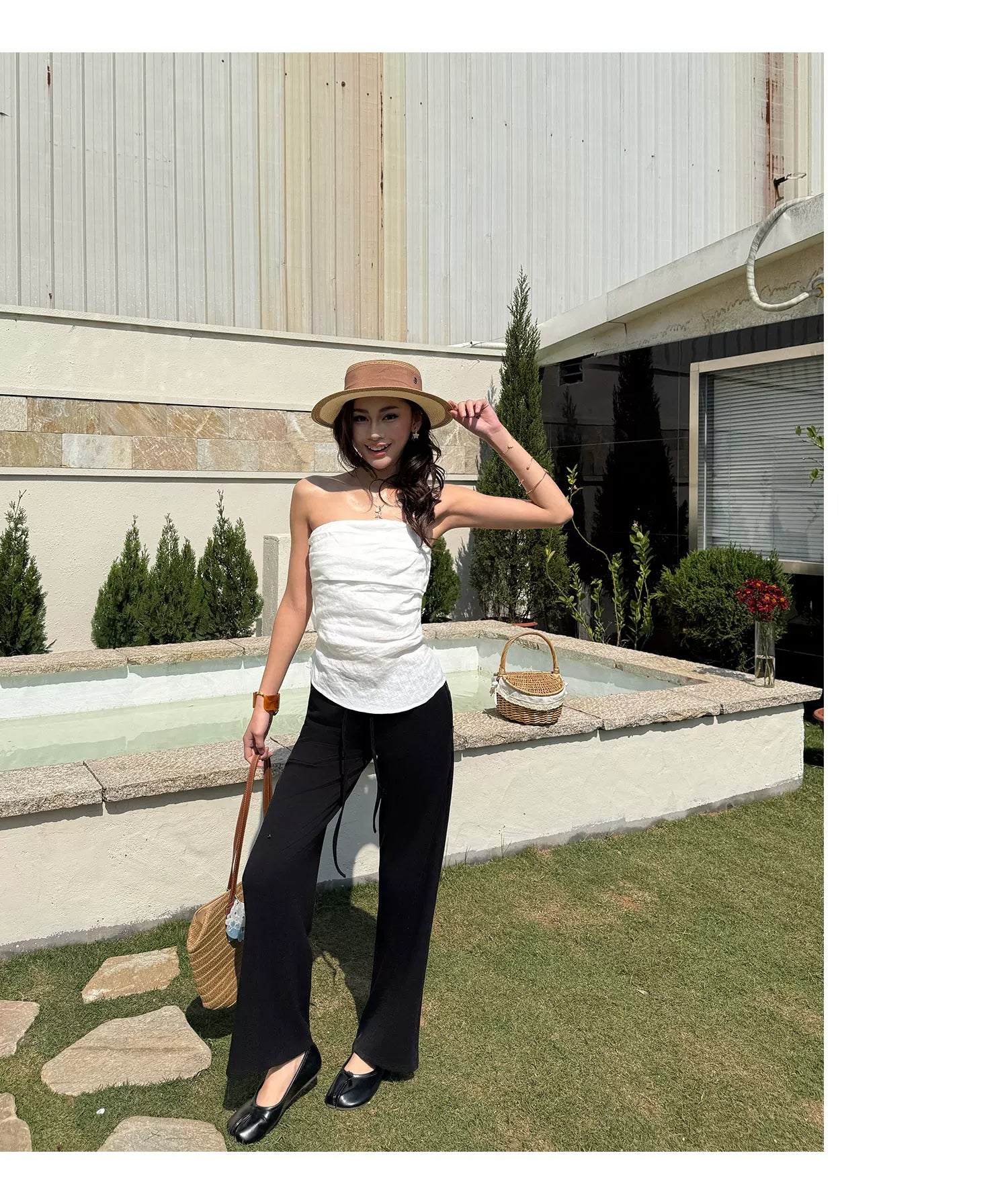Audwyn Low Waist Straight Skinny Casual Pants