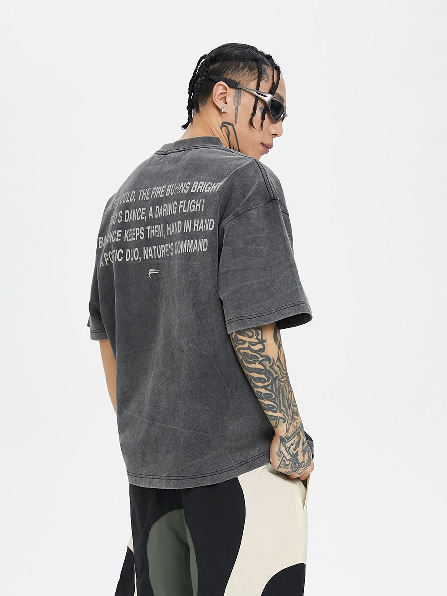 F2CE Basic Slogan Print Retro Tee