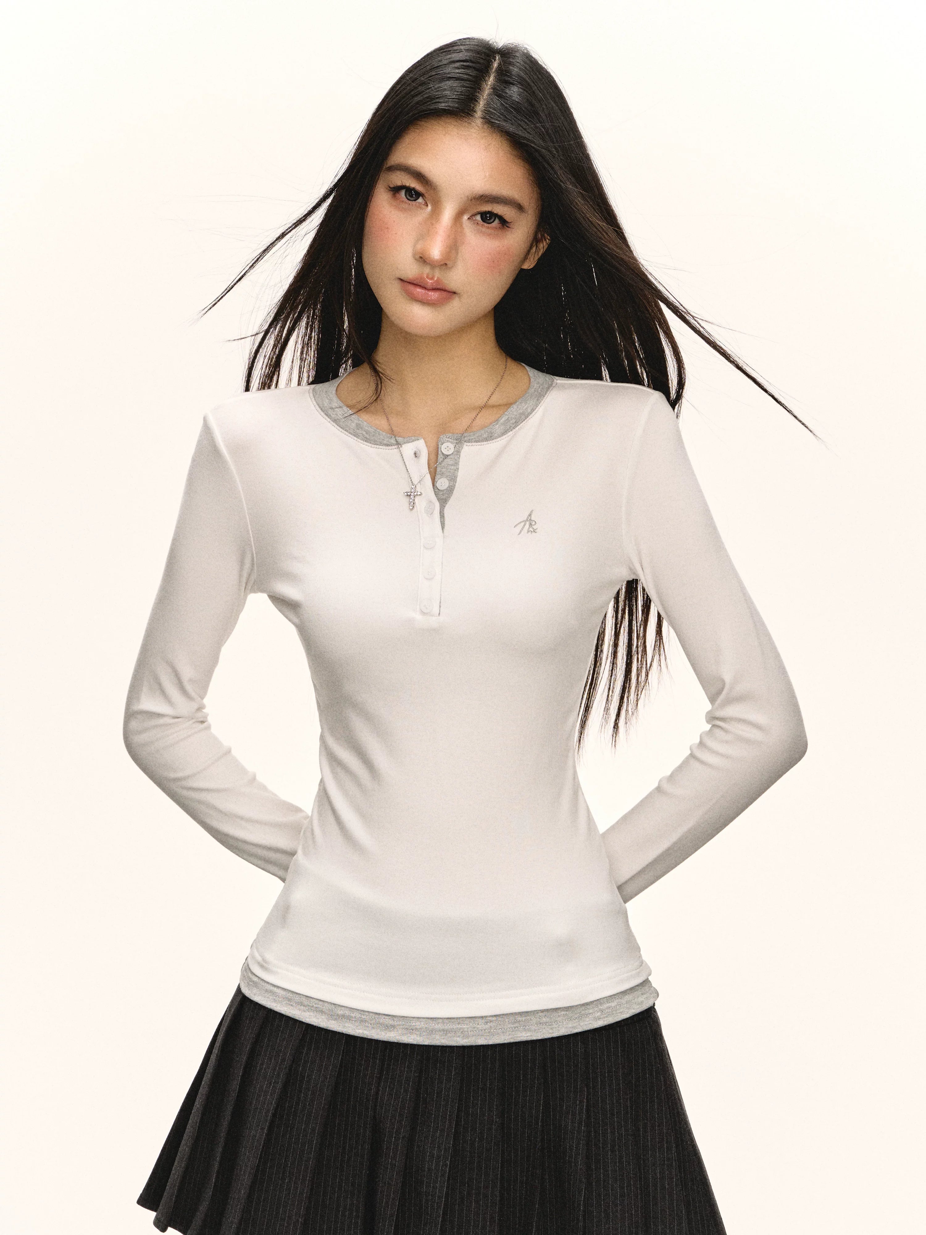 Ariseism Casual Leave Two Slim Long Sleeves