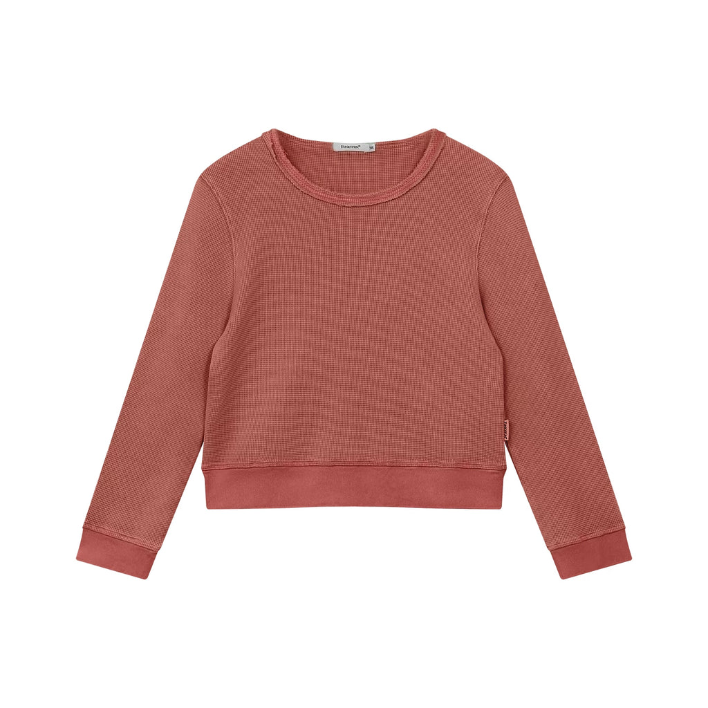 FUNKYFUN Waffle Loose Short Sweater