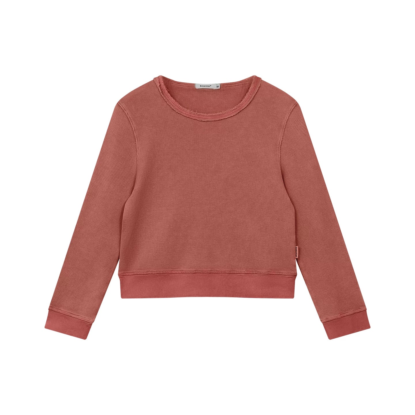 FUNKYFUN Waffle Loose Short Sweater