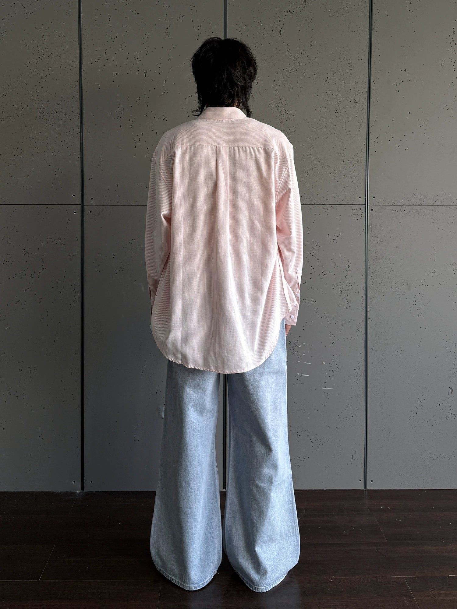 ONENINE34PM Basic Simple Striped Shirt