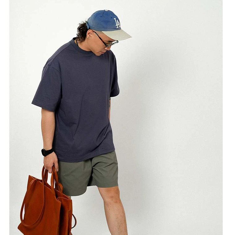 O3PARK Heavy Small Neckline Loose Tee