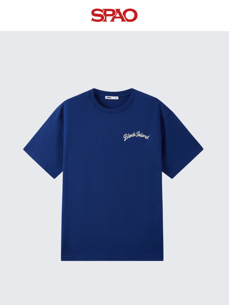 SPAO Korean Style Men's Multi-color Versatile Short-sleeved T-shirt SPRPF23C71