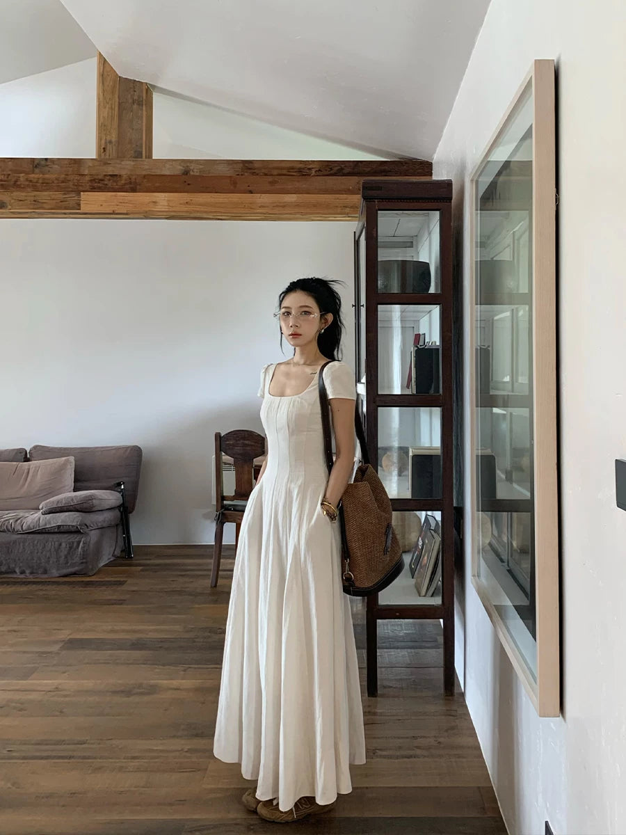 YOUNG KYLIN Lazy and Loose Waist Long Skirt