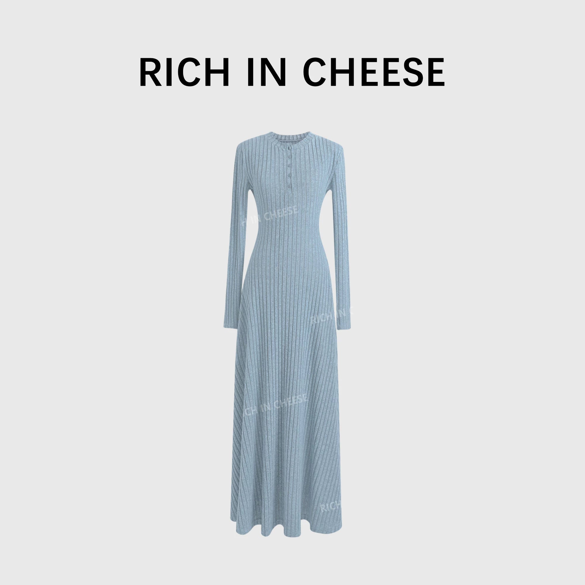 RICH IN CHEESE  Knitted Waist Dress
