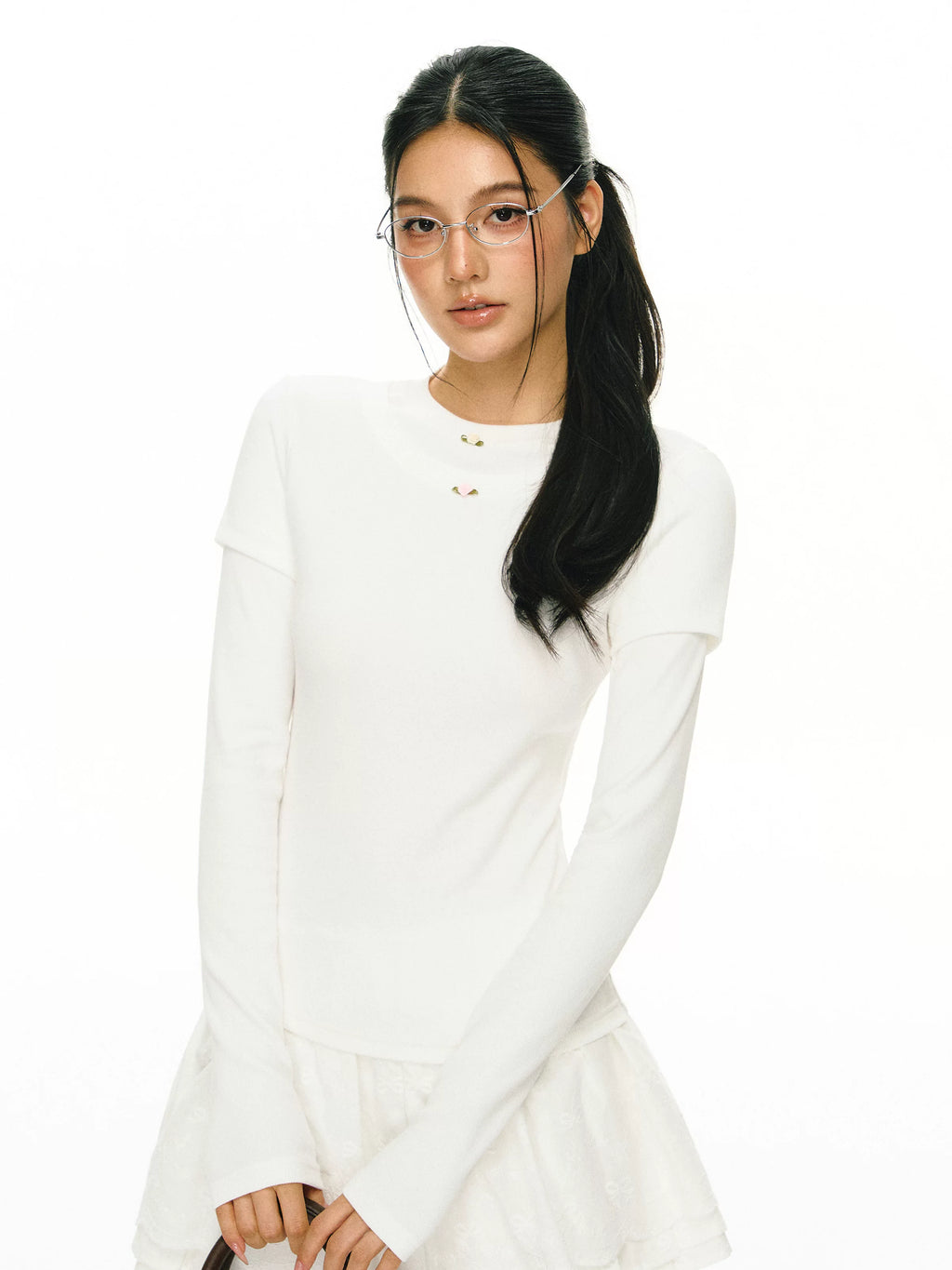Ariseism Slim Fit Crew Neck Versatile Long Sleeve