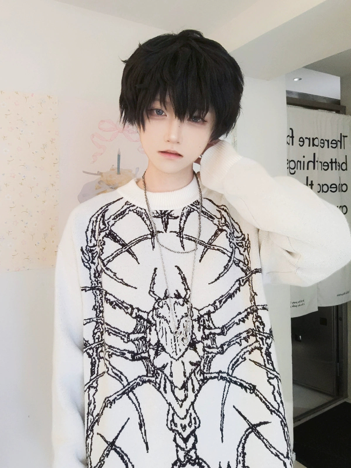 WETBODY Dark Loose Pullover Sweater