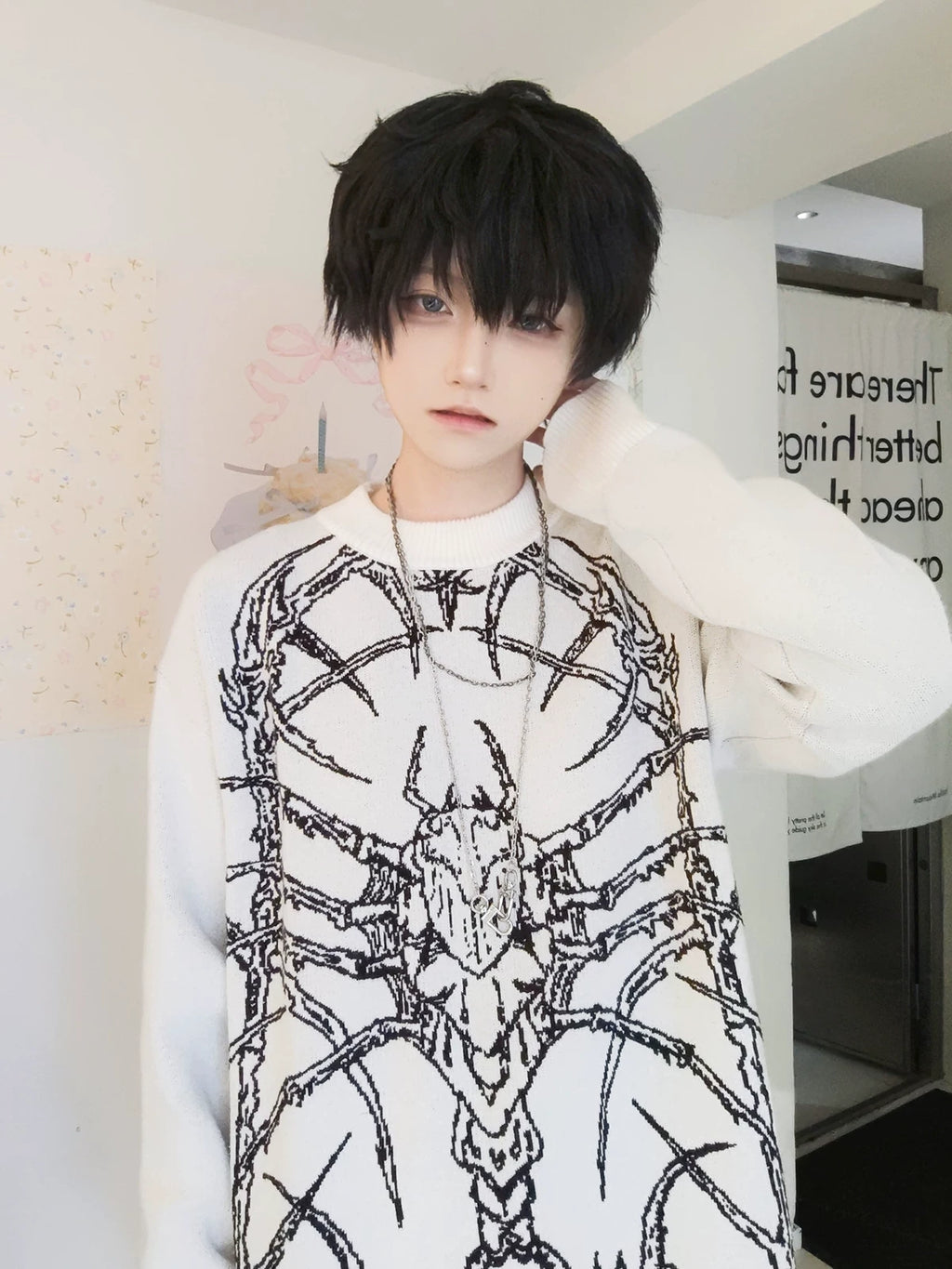 WETBODY Loose Crew Neck Casual Sweater