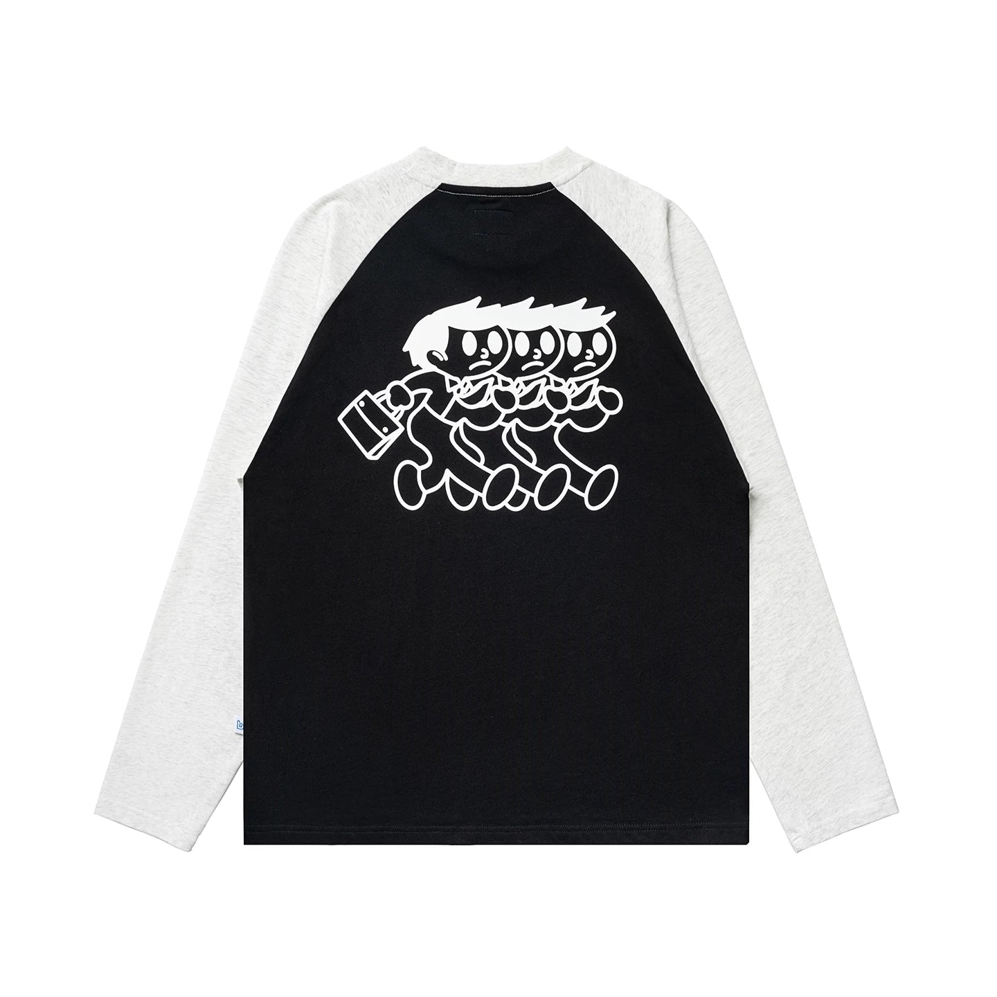 BENT IDEA Color Matching Shoulder Casual Long Sleeve