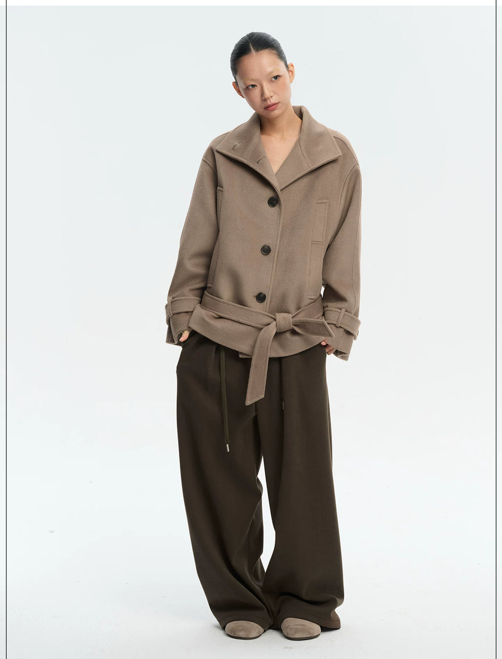 LINY LIBERTY Vintage Loose Thickened Woolen Jacket