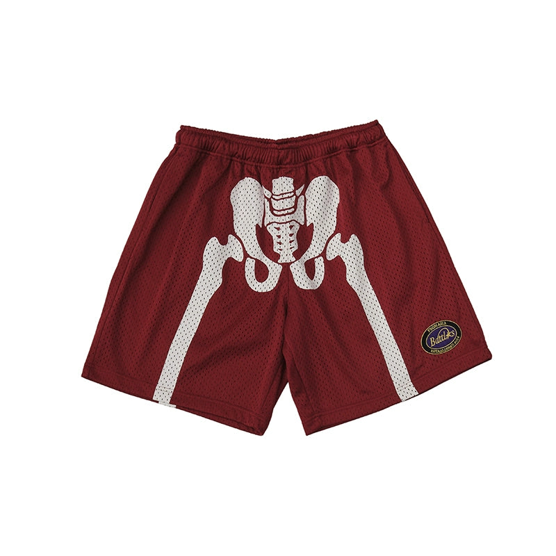Battles Bone Print Basketball Shorts