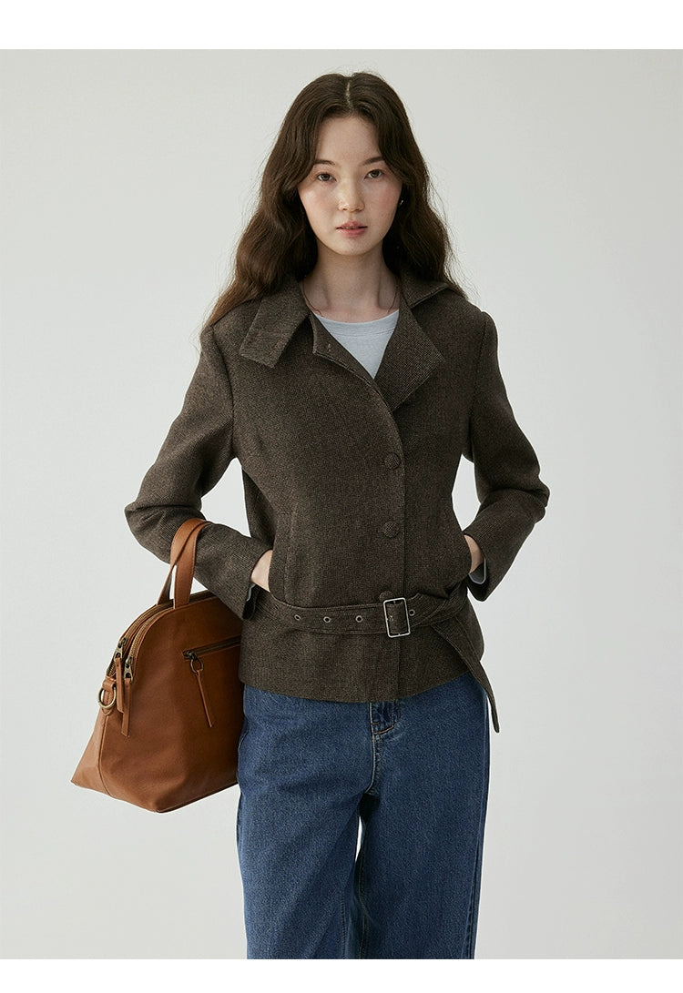 VOOE Retro Waist Slim Versatile Jacket
