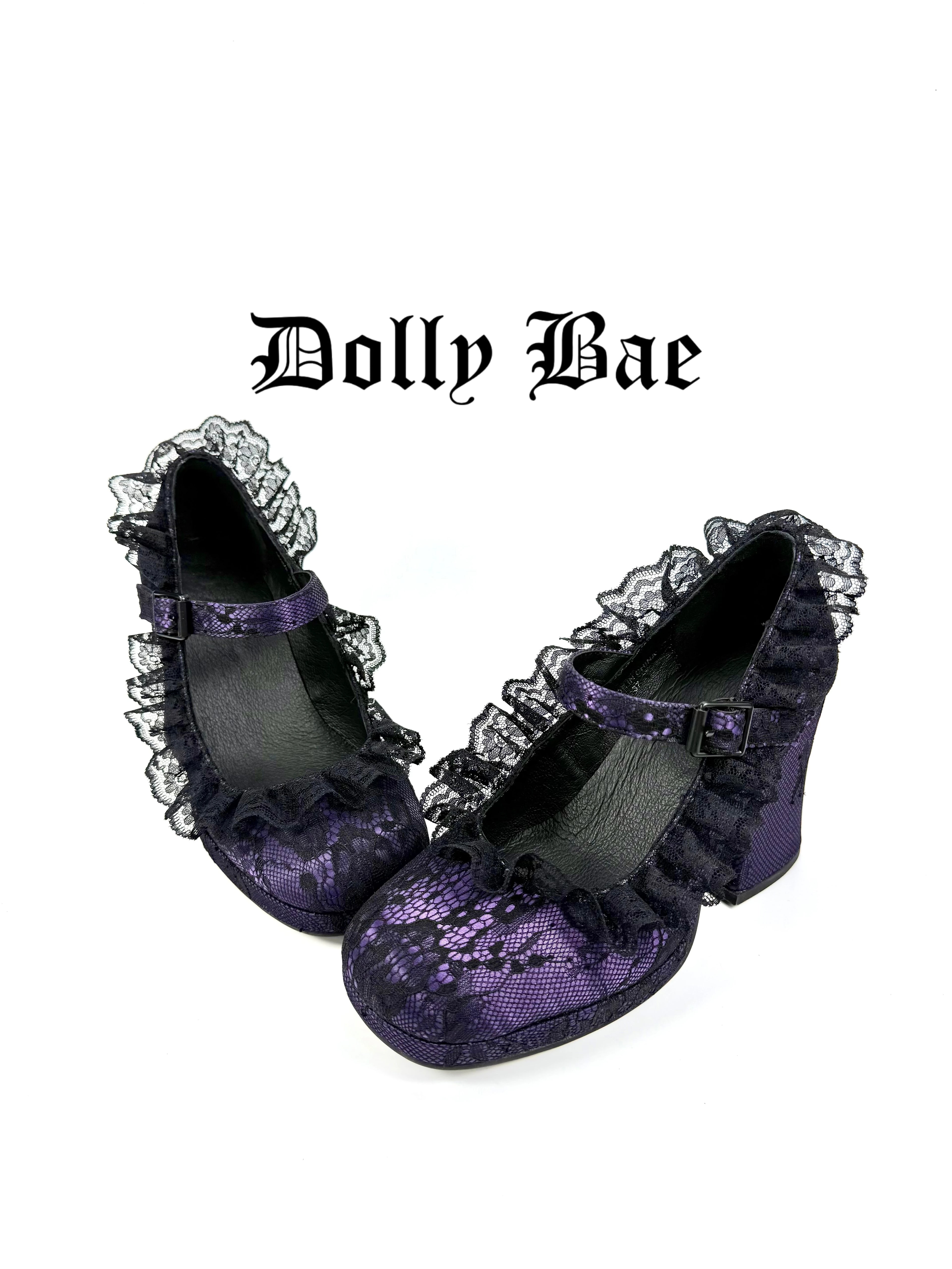 Dollybae Lace Thick Heels