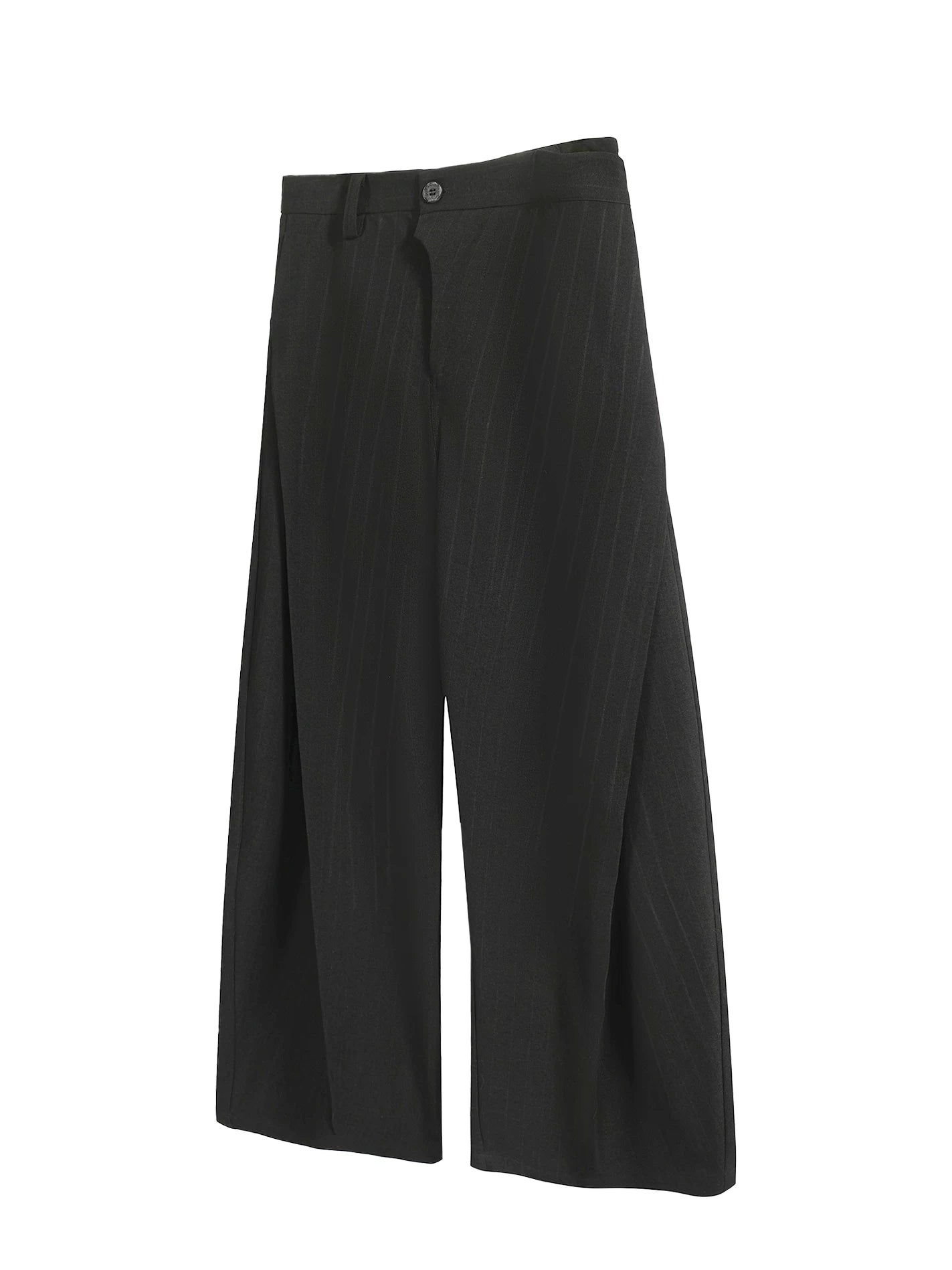 TZ Striped Pleated Loose-fitting Wide-leg Trousers