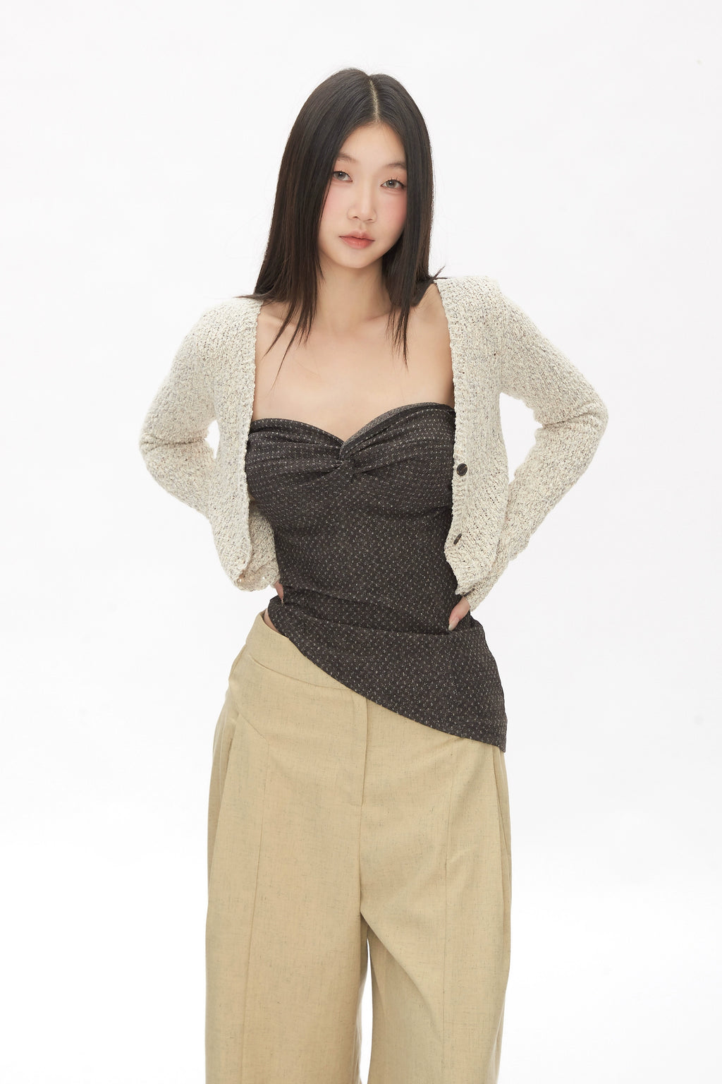 WITHMIN Suit Low-rise Loose Casual Straight-leg Pants