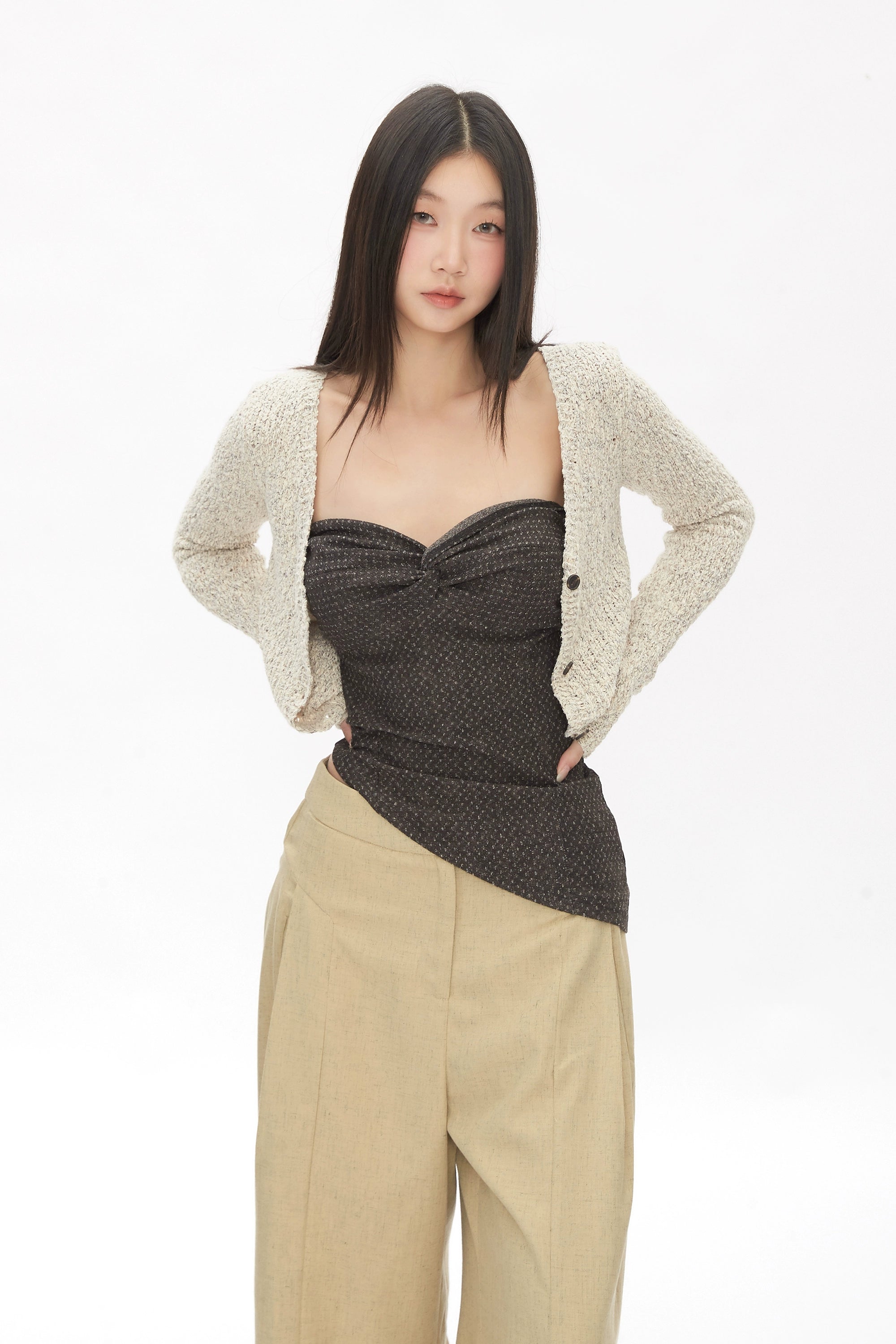 WITHMIN Suit Low-rise Loose Casual Straight-leg Pants