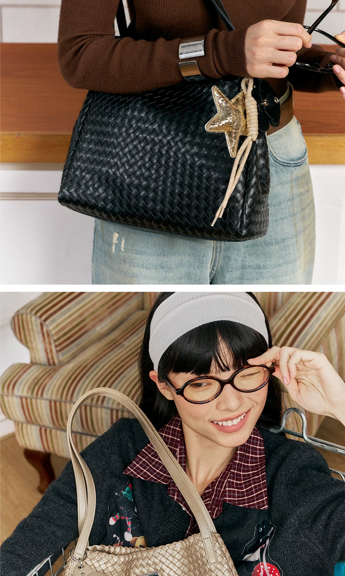 Acynmixx Weave Premium Handheld Underarm Bag