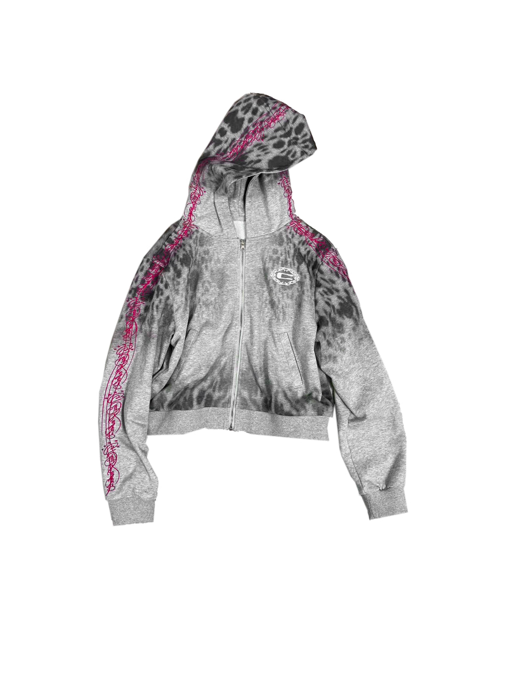 CHAI Leopard Print Direct Injection Star Logo Embroidery Print Sports Suit