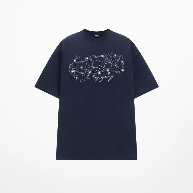 404MOB Star Hot Diamond Round Neck Tee