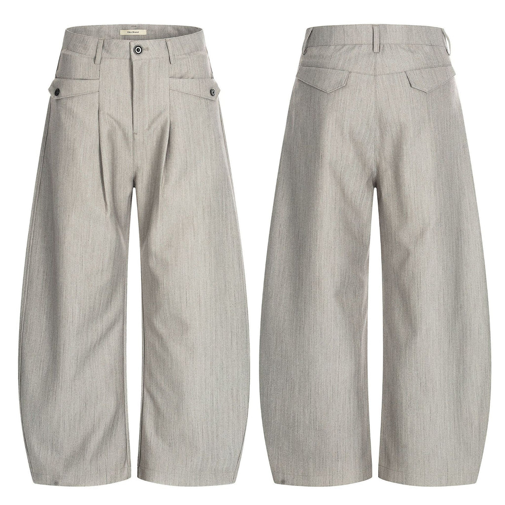 11KN Retro Double-pleated Loose Casual Trousers