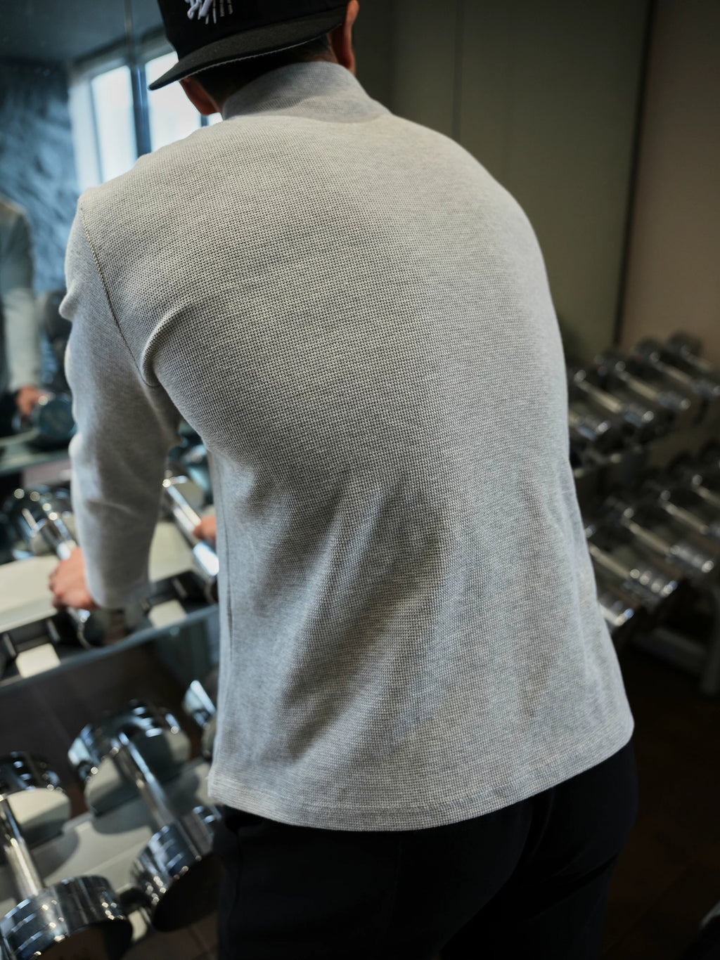 GTAL Half Turtleneck Zip Waffle Long Sleeves