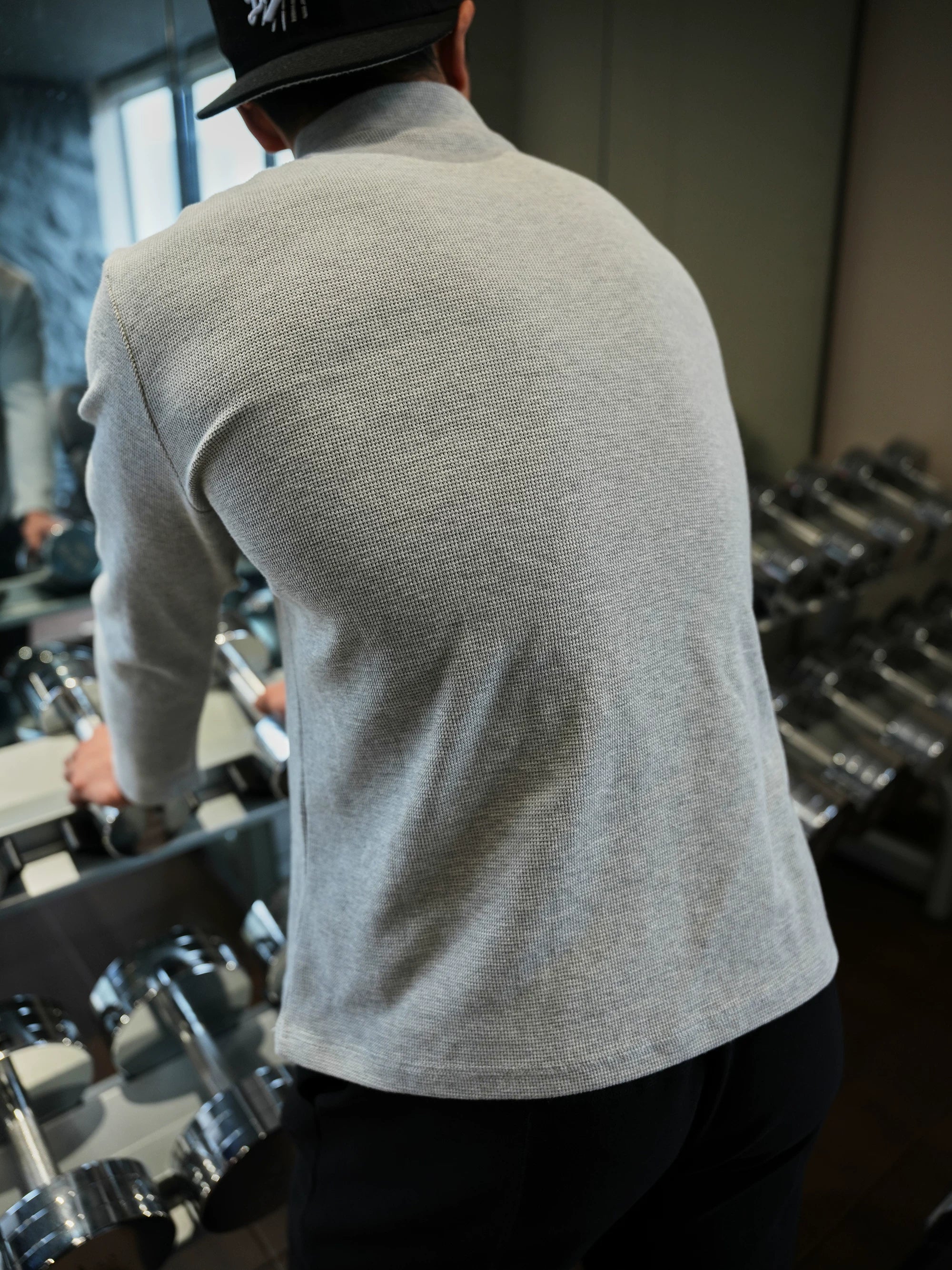 GTAL Half Turtleneck Zip Waffle Long Sleeves