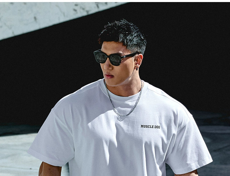 Muscledog Merican Printed Loose Casual Fitness Clothing