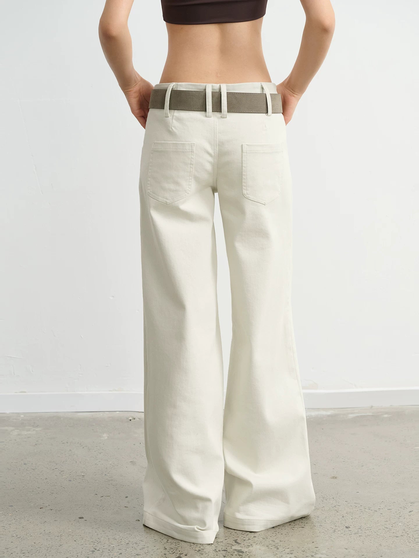 LINY LIBERTY Minimalist Old Low-rise Wide-leg Jeans