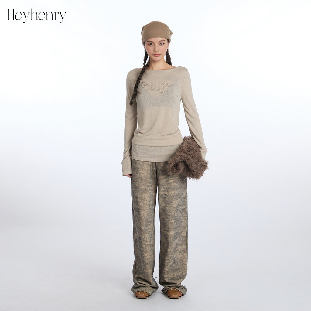 HeyHenry Vintage Slim Fit Micro Transparent Skinny Long Sleeves