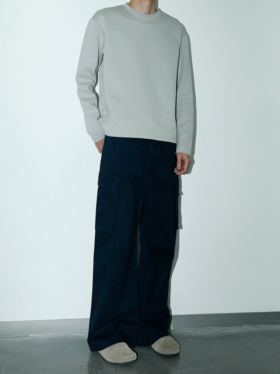 PLUS NO LOGO Simple Casual Round Neck Long Sleeve