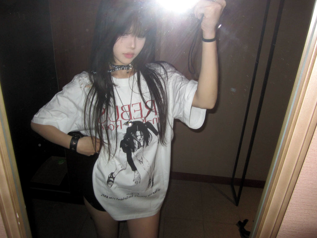 EREBUS Ripped Loose Casual Tee